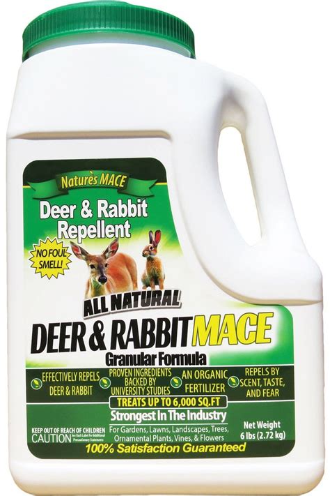nature s mace deer and rabbit repellent 6lb covers 6 000 sq ft repel deer from your home