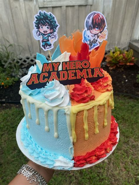 Ideas to celebrate 21st birthday party for girls at home. My Hero Academia Cake | Anime cake, 14th birthday cakes ...