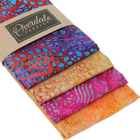 4 Fat Quarters Bundle Sunset Batiks Overdale Fabrics
