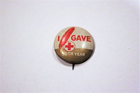 C1930s Antique Enameled Red Cross Blood Donor Pin Etsy
