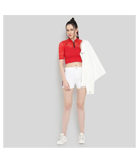 Buy Guti Denim Hot Pants White Online At Best Prices In India Snapdeal