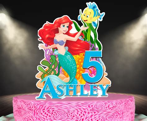 Princess Ariel Cake Topperlittle Mermaid Cake Topper Etsy