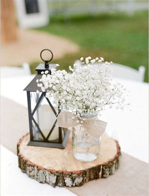 Rustic Elegance Wedding Centerpiece Ideas With Lanterns And Babys