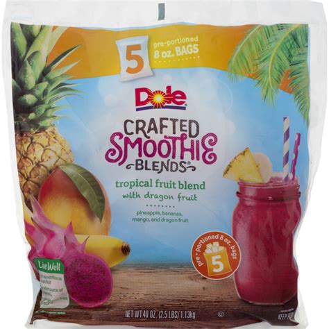 Save On Dole Crafted Smoothie Blends Tropical Fruit 5 Ct Order Online