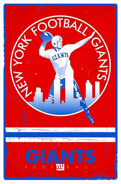 New York Giants Vintage Logo 22x34 Football Poster New York Giants