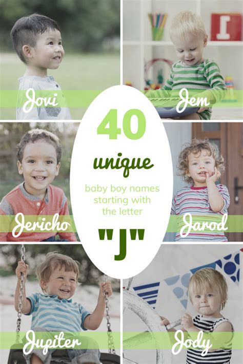 If you want to give your new son a timeless and traditional name, choose from john and james, or joey and jordan. 40 UNIQUE Baby Boy Names Starting with "J" | Annie Baby ...