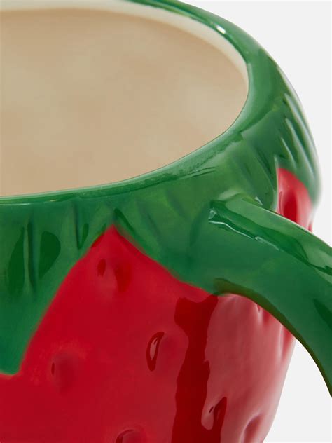Red Strawberry Ceramic Mug Primark