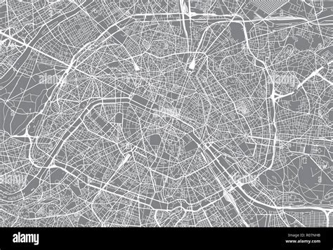 Urban Vector City Map Of Paris France Stock Vector Image Art Alamy
