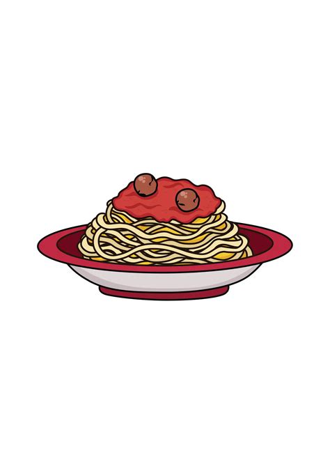 How To Draw Spaghetti And Meatballs Step By Step