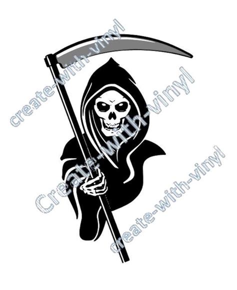 Grim Reaper Svg File Cameo Cricut Svg Files Halloween Etsy