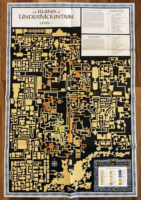 The Ruins Of Undermountain 1991 Included 4 Big Poster Sized Maps