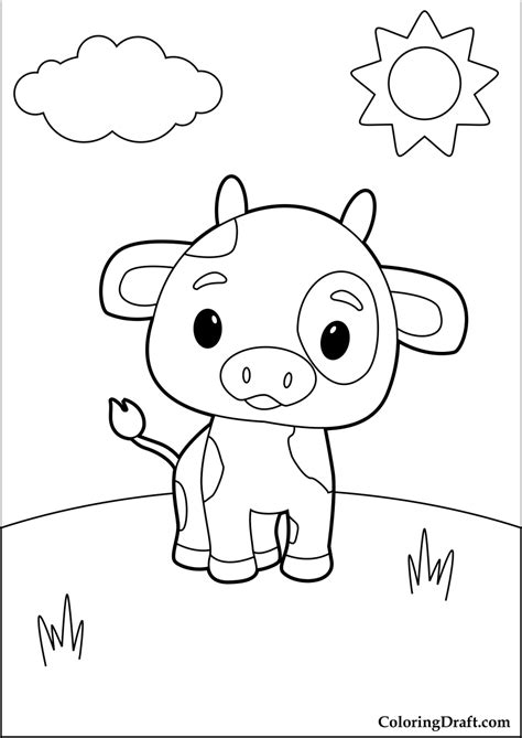 Baby Cow Coloring