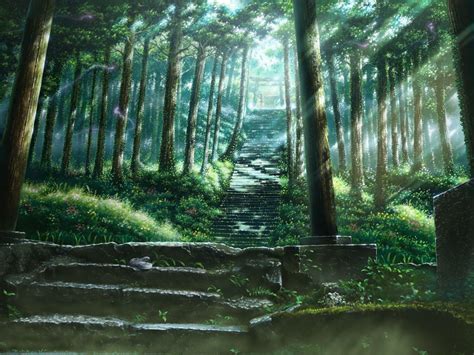 Free Download Anime Forest Backgrounds 2048x1152 For Your Desktop