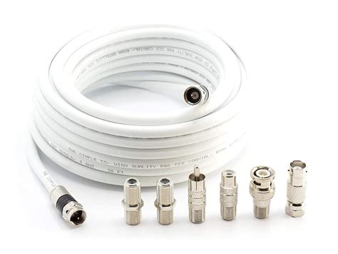 Digital Coaxial Cable Kit With Universal Ends Rg6 Coax Cable And Six