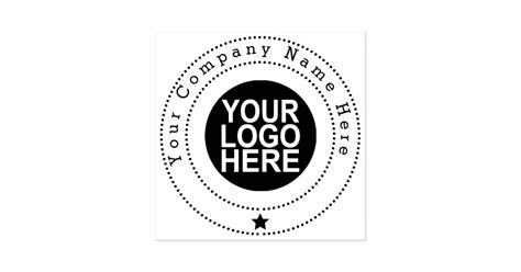 Create Your Own Company Name With Your Logo Rubber Stamp Zazzle