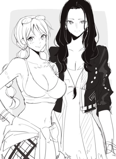 Nami And Nico Robin One Piece Drawn By Joman Danbooru