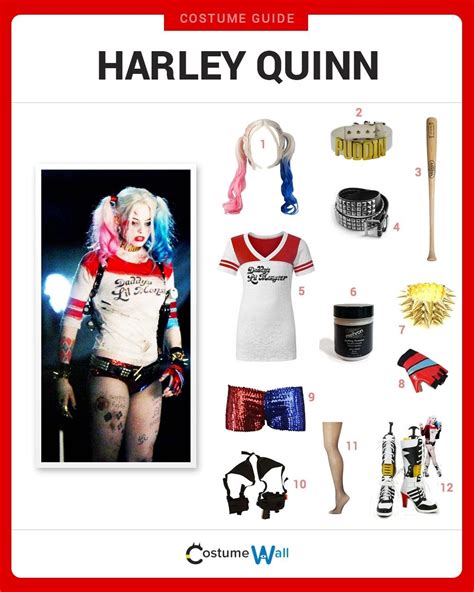Dress Like Harley Quinn Costume Diy Outfit Costume Wall