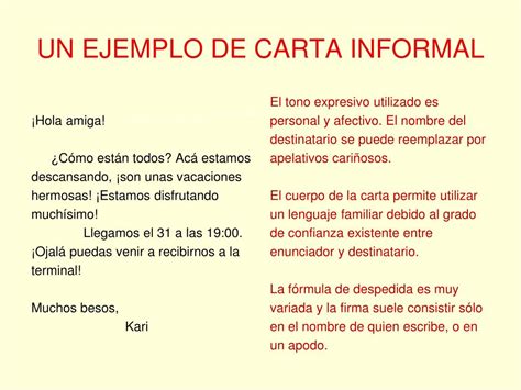 Carta Informal Tipos De Texto Aprender Espanol Como Escribir Una Carta