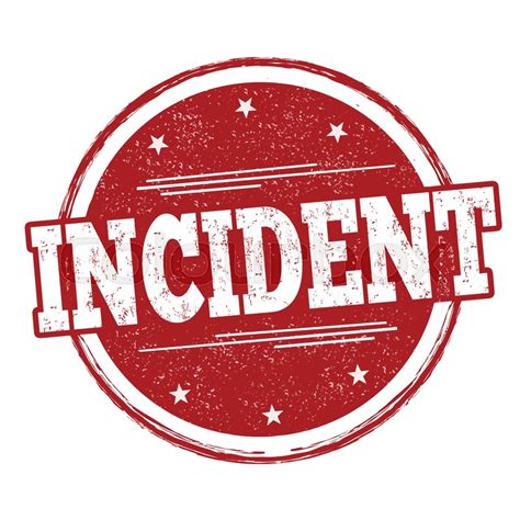 Incident Sign Or Stamp On White Stock Vector Colourbox