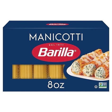 Barilla Classic Blue Box Oven Pasta Manicotti 8 Oz 2 PACK Walmart Com