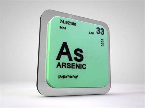 Arsénico Como Tabla Periódica Del Elemento Químico Stock De