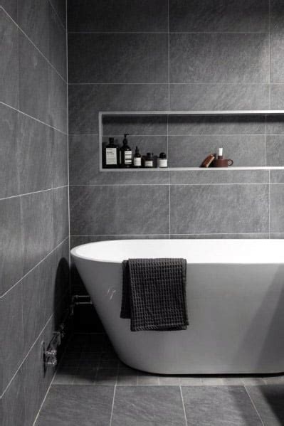 Where is floor & decor located? Top 60 Best Grey Bathroom Tile Ideas - Neutral Interior Designs