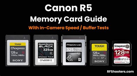 Best Canon R5 Memory Cards With Speed And Buffer Tests Rf Shooters