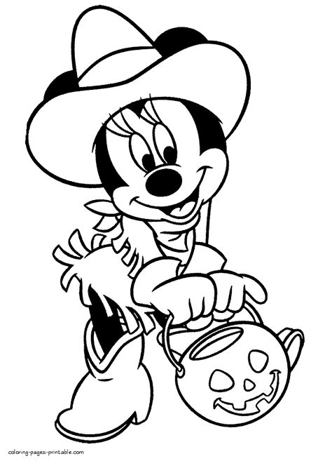 Minnie Halloween Disney Coloring Pages Coloring Pages Printablecom