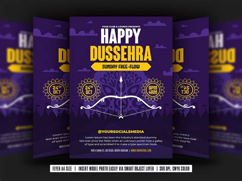 Happy Dussehra Festival Flyer Uplabs