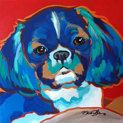 This Shih Tzu Was A 12x12 Pop Art Acrylic Dog Portrait Commission On