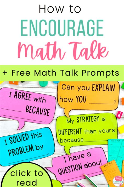 Math Talk Ways To Encourage Discussion In Math Class Hello Learning