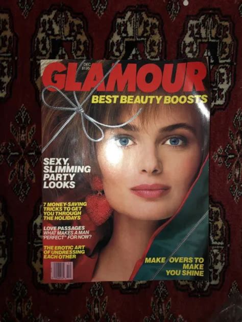 vintage glamour magazine december 1987 paulina porizkova rare has little bend 24 99 picclick