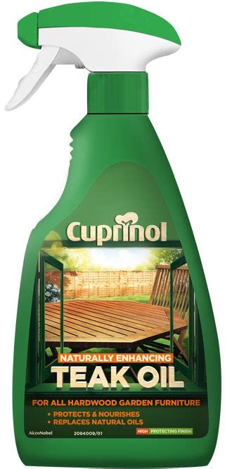 cuprinol naturally enhancing teak oil clear spray