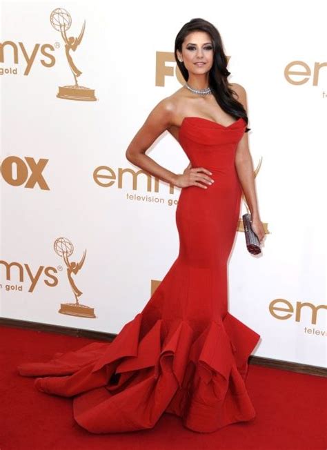 Bulgaria Nina Dobrevs Red Dress Highly Praised At Emmy Awards