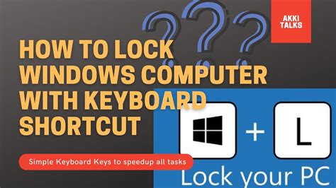 How To Lock Windows Computer Keyboard Shortcut Shorts Youtube