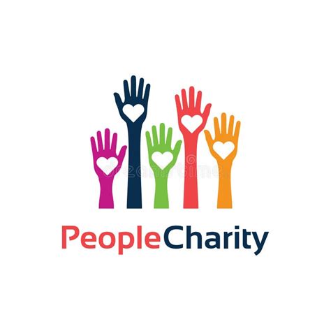 People Charity Logo Template Design Stock Vector Illustration Of