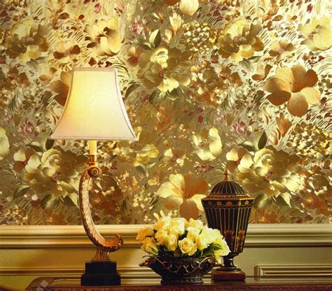 Luxury 3d Metallic Wallpaper Gold Foil Wallpaper For Living Room