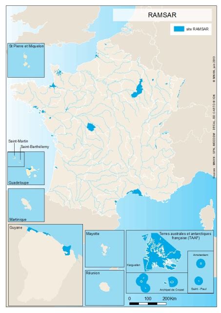 La typologie des espaces naturels français Les zones humides Ramsar