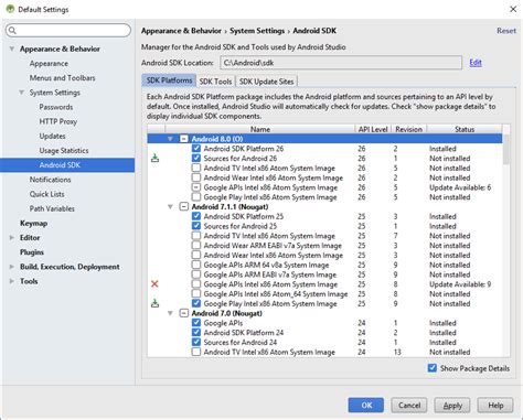 Sdk Manager In Android Studio What To Select