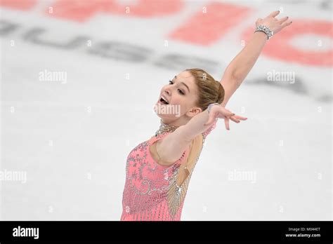 Moscow Russia 18th Jan 2018 Maria Sotskova Of Russia Competes