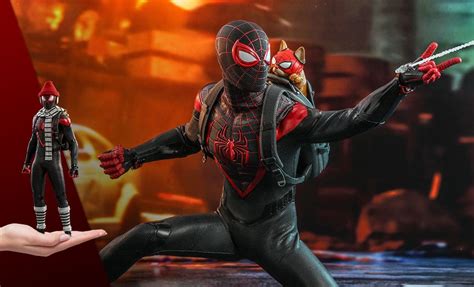 Hot Toys’ New Spider Man Miles Morales Figure Includes Spider Cat Cinelinx Movies Games