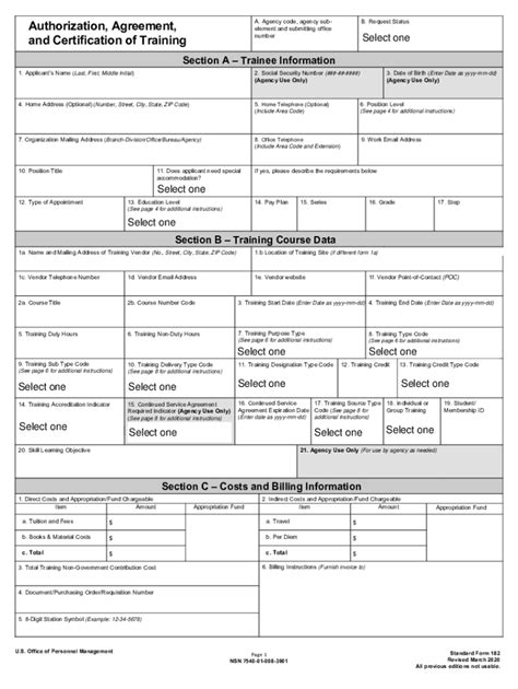 2020 2024 Form Opm Sf 182 Fill Online Printable Fillable Blank