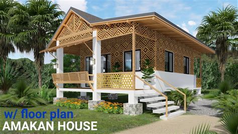 Sqm Sqft Simple Small House Design With Floor Plan Bamboo