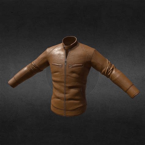 3d Model Leather Jacket Low Poly Pbr 3d Model Vr Ar Low Poly Cgtrader
