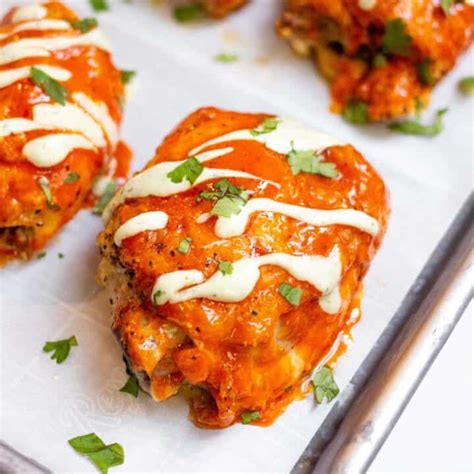 Buffalo Chicken Thighs Recipe By Kelsey Smith