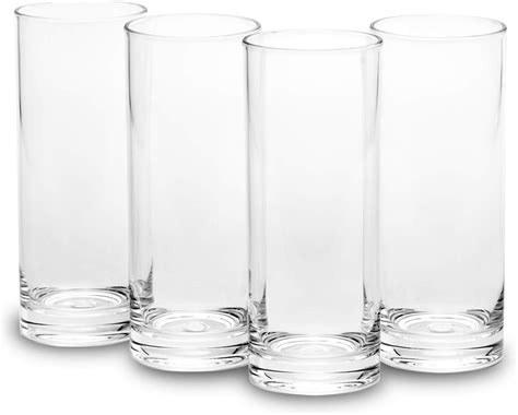 12 Oz Plastic Highball Drinking Glasses Tumblers Tall Hiball Kids Water