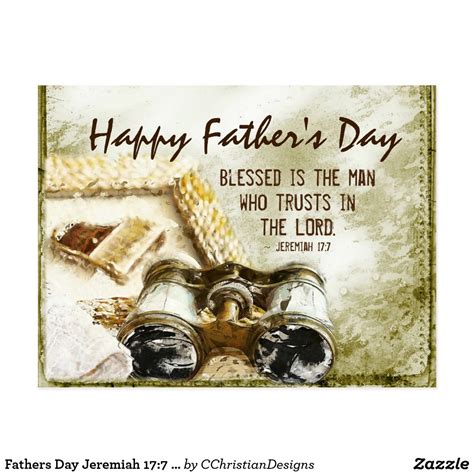 Fathers Day Jeremiah 17 7 Blessed Is The Man Bible Postcard Zazzle