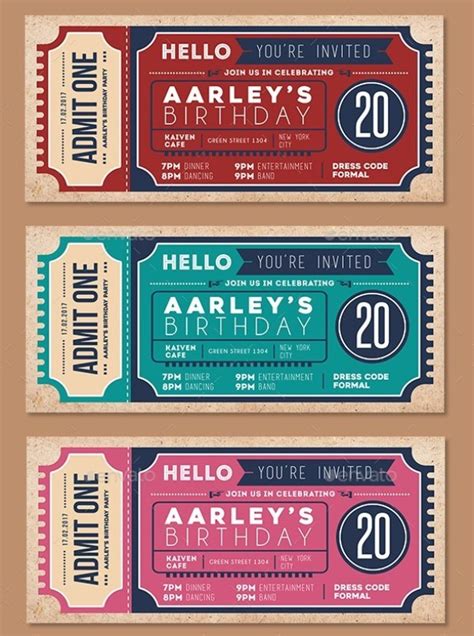 55+ Print Ready Ticket Templates PSD for Various Types of Events | Layerbag