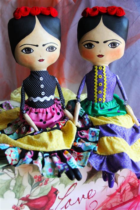 Frida Kahlo Mixed Media Doll Textile Doll Art Doll Stuffed Etsy