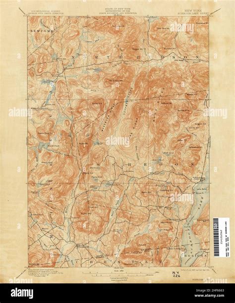 Schroon Lake New York Usgs Topo Map 1895 Stock Photo Alamy